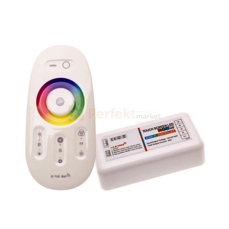 sterownik led RGBW z pilotem radiowy biały dotyk ID-2077 perfektmarket.jpg
