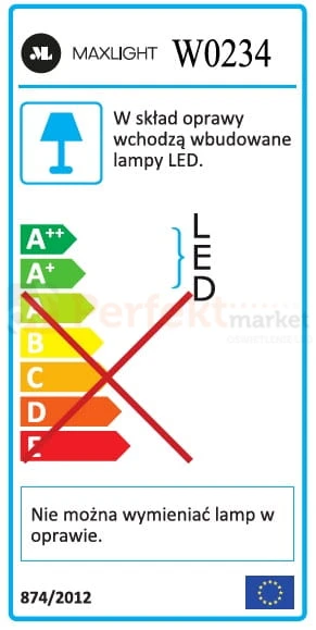 MAXLIGHT W0234 KINKIET LED GEOMETRIC BIAŁY - NOWY