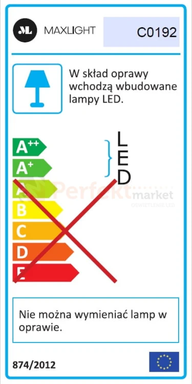 MAXLIGHT C0192 LAMPA SUFITOWA HARD