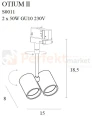 MAXLIGHT S0011 LAMPA SZYNOWA OTIUM II MAX GU10 CZARNA