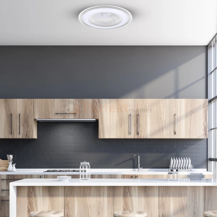 Plafoniera LED ZONDA SILVER 60W z wentylatorem ML6688