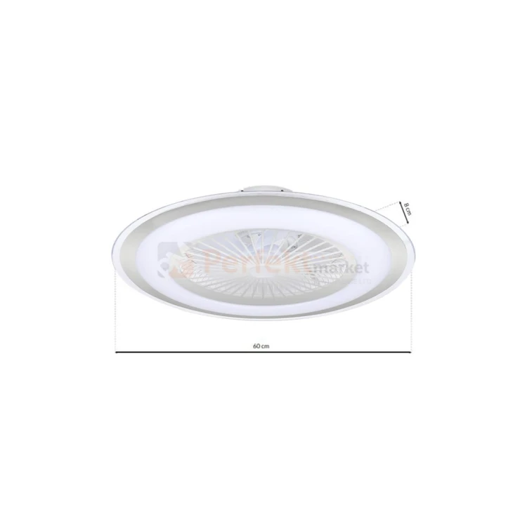 Plafoniera LED ZONDA SILVER 60W z wentylatorem ML6688