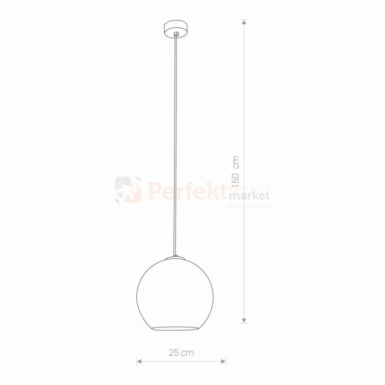 lampa wisząca kula chrom 9056 Oprawa oświetl POLARIS CHROME perfektmarket.jpg