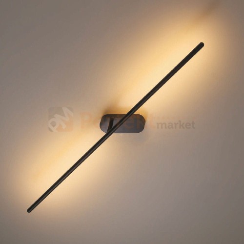 Lampa ścienna kinkiet LED Line 243A Elkim regulowany czarny tuba rura na ścianę
