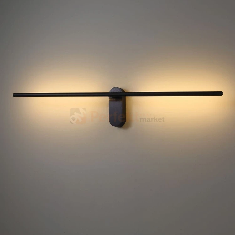 Lampa ścienna kinkiet LED Line 243A Elkim nad lustro do obrazu regulowany czarny tuba rura na ścianę