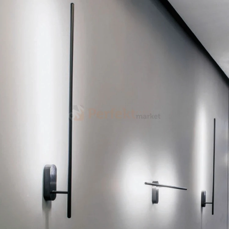 Lampa ścienna kinkiet LED skośny Line 243 Elkim regulowany czarny tuba rura na ścianę neutralny perfektmarket