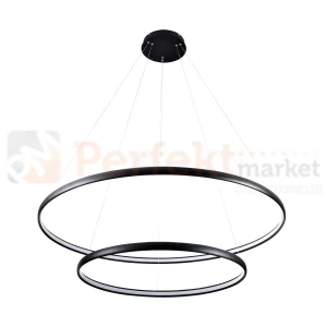 Lampa wisząca ringi pierścienie Carlo 80 + 120 cm czarny Zuma Line PL210503-800+1200-BK