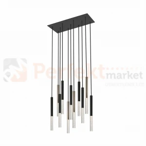 Lampa wisząca ONE czarno złota tubki rurki LED Zuma Line P0461-11L-P7SD