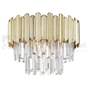 Lampa sufitowa plafon złoty z kryształami Gladius Zuma Line C0535-05B-F4J7