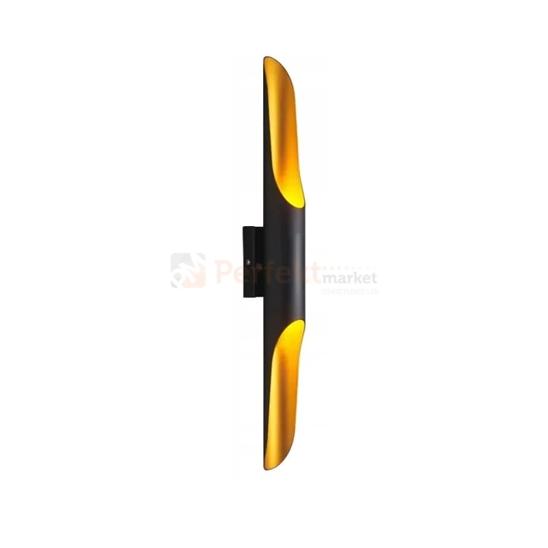 Kinkiet czarno-złoty BLACK TUBE E27 60cm aranżacja 2 lampy perfektmarket.jpg