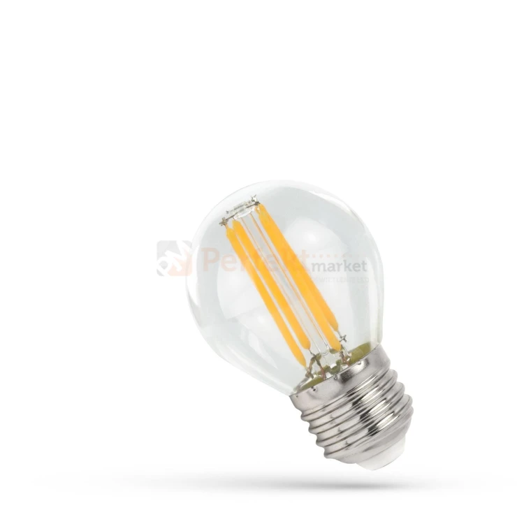 LED KULKA E-27 230V 6W COG NW CLEAR SPECTRUM