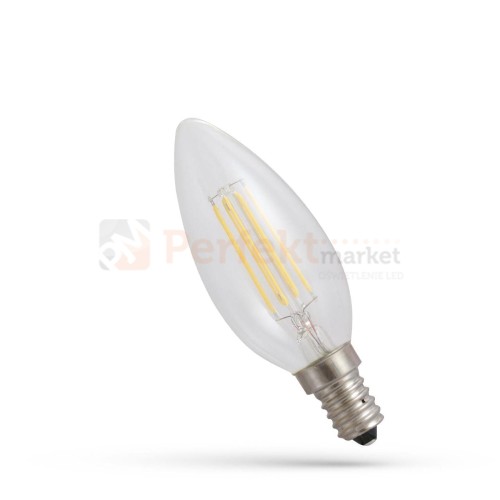 LED ŚWIECOWA E-14 230V 6W COG NW CLEAR SPECTRUM