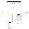 Lampa wisząca designerska ZAC 2 MIX szklane kule perfektmarket.jpg