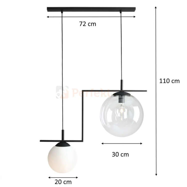 Lampa wisząca designerska ZAC 2 MIX szklane kule perfektmarket.jpg