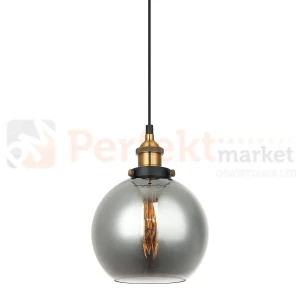 Italux Cardena MDM-4330/1 GD+SG lampa wisząca czarno złota szkło dymione