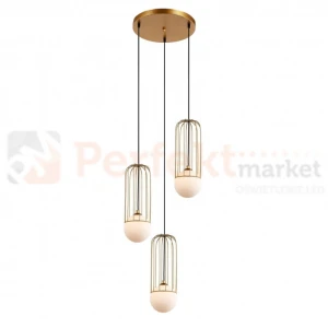 Italux Simon MDM-3938/3 GD lampa wisząca złota
