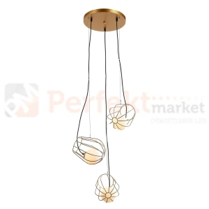 Italux Melisa MDM-3942/3 GD lampa wisząca druciana złota