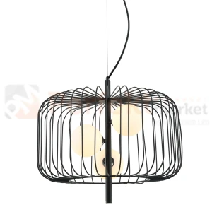 Italux Daren MDM-3936/3 BK lampa wisząca druciana czarna