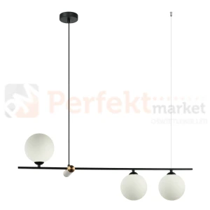 Lampa wisząca Italux PND-76540-3-BK Barletta brąz antyczny, czarny