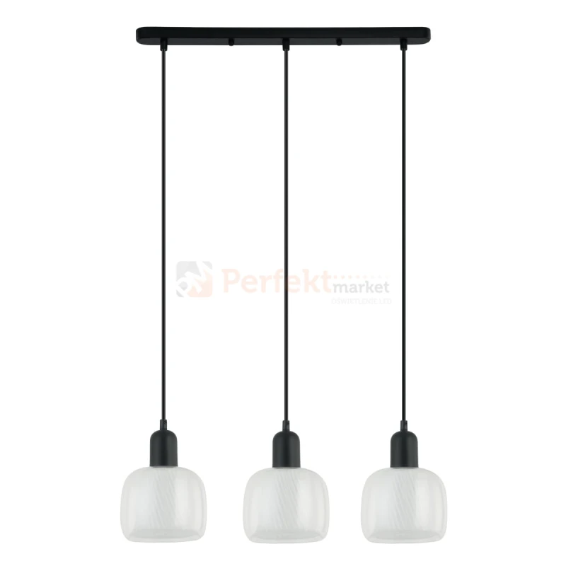 Lampa wisząca Lamezia czarna Italux PND-67594-3-BK+CL.jpg