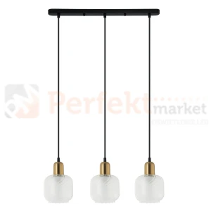 Lampa wisząca Lamezia brąz antyczny czarna Italux PND-67594-3-BRO+CL