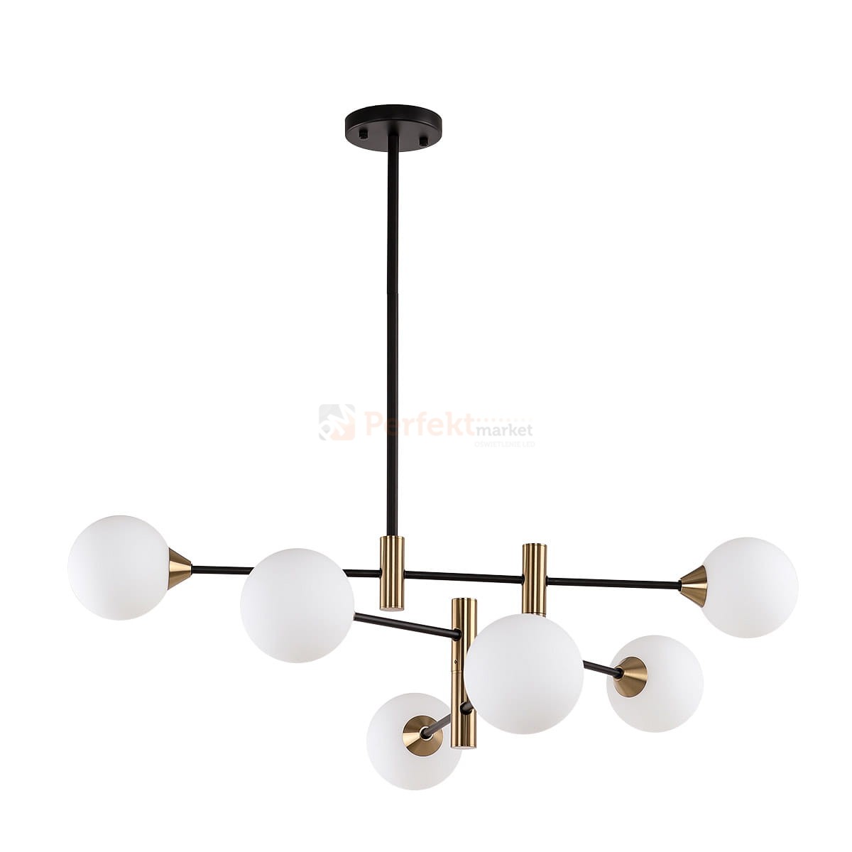 Italux PND-9148-6-OPAL Wisz�ce czarny, mosi�ny