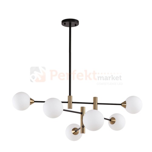 Italux PND-9148-6-OPAL Wisz�ce czarny, mosi�ny