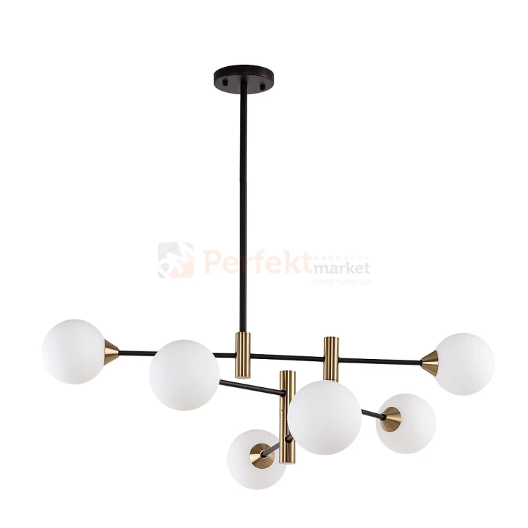 Italux PND-9148-6-OPAL Wisz�ce czarny, mosi�ny