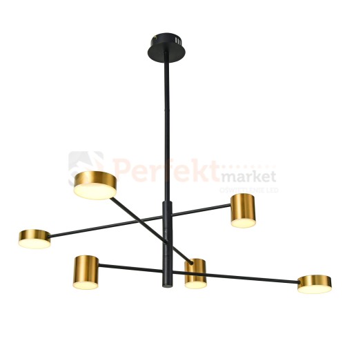 Italux PND-16374-6-BK-GD-3K Wisz�ce czarny, z�oty