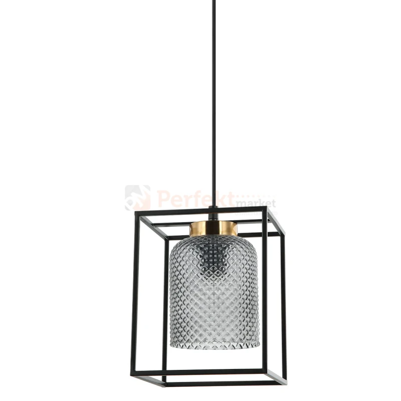 Lampa wisząca Sinella czarna dymiopna Italux PND-23231-1-BK+SG wiz perfektmarket.jpg
