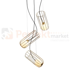 Italux Coco MDM-3941/3 GD lampa wisząca druciana złota