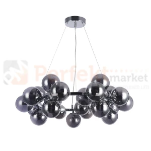 Italux Cabella PND-5252-25-CH+SMK lampa wisząca chrom dymione kule