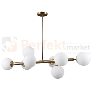 Italux PNS-5510-8-HBR lampa wisząca Raddi złoty kula mleczna