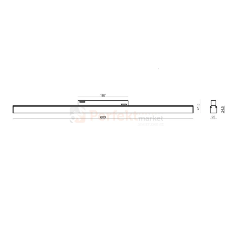 oprawa na szynę magnetyczną linia światła STRIPE M oxyled czarna 24W wymiary perfektmarket.jpg