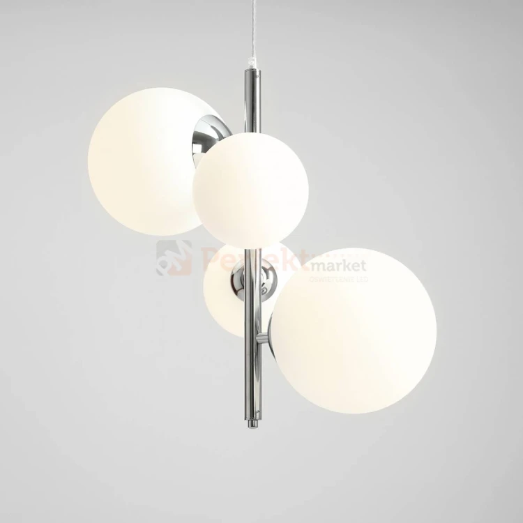 lampa wisząca na ramieniu chrom szklane białe kule ALdex BLOOM 4 CHROME 1091L4 perfektmarket 4.jpg