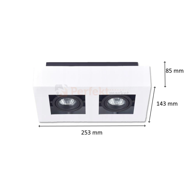 oprawa sufitowa 2xGU10 50mm 230v downlight biało czarny perfektmarket wymiary.jpg
