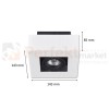 oprawa sufitowa 1xGU10 50mm 230v downlight biało czarny wymiary perfektmarket.jpg