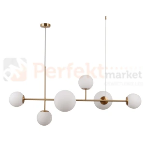 Italux PND-31221-6-HBR lampa wisząca Vailante złoty mleczne kule 6
