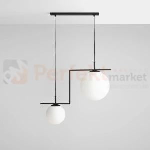 Lampa wisząca designerska ZAC 2 MATT szklane kule Aldex