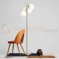Mosiężna lampa podłogowa BLOOM 4 FLOOR BRASS mosiądz białe kule perfektmarket.jpeg
