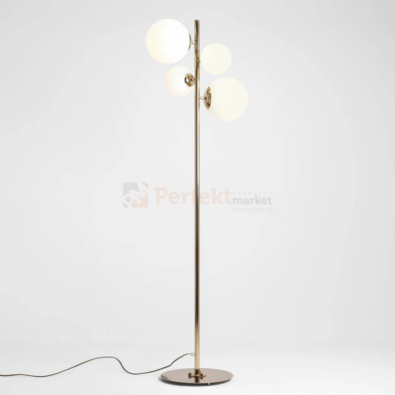 ZŁOTA  lampa podłogowa BLOOM 4 FLOOR GOLD złota białe kule perfektmarket.jpeg