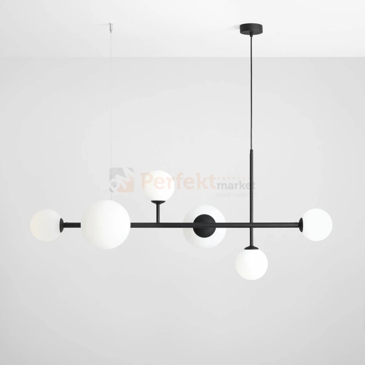 Efektowna lampa wisząca DIONE 6 BLACK Aldex białe kule czarne ramie perfektmarket olsztyn 3.jpeg