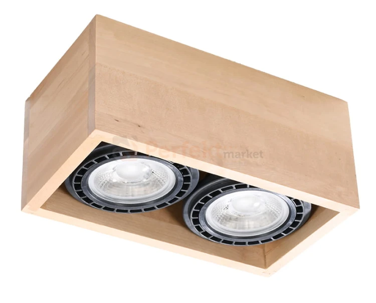 Plafon QUATRO 2 naturalne drewno SL.0916 Sollux