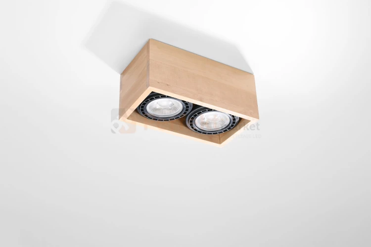 Plafon QUATRO 2 naturalne drewno SL.0916 Sollux