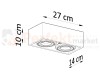 Plafon QUATRO 2 naturalne drewno SL.0916 Sollux