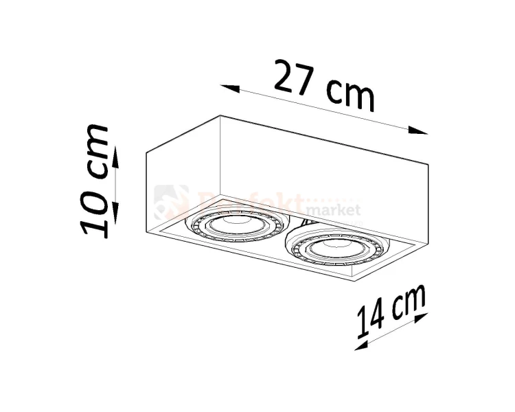 Plafon QUATRO 2 naturalne drewno SL.0916 Sollux