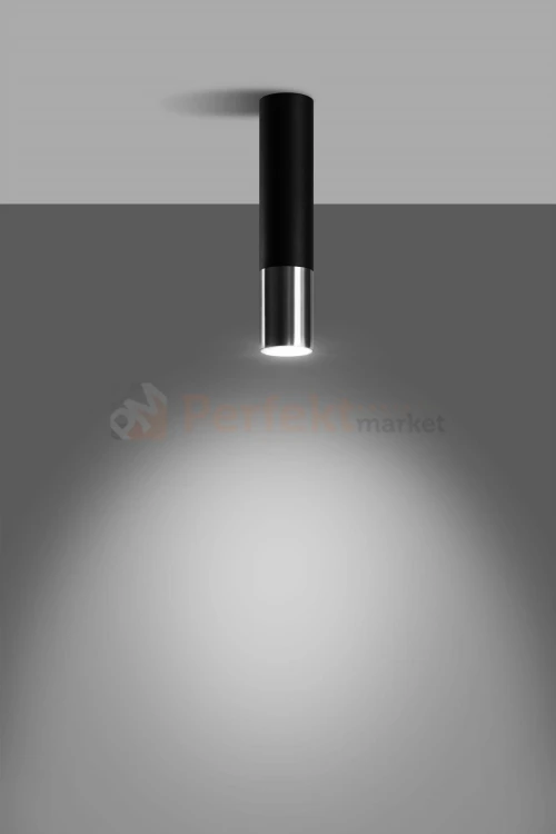 Plafon LOOPEZ czarny/chrom SL.0939 Sollux