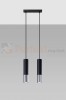 Lampa wisząca LOOPEZ 2 czarny/chrom SL.0941 Sollux