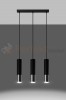 Lampa wisząca LOOPEZ 3L czarny/chrom SL.0942 Sollux