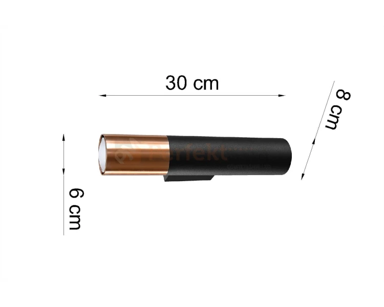 Kinkiet LOOPEZ czarny/miedź SL.0944 Sollux